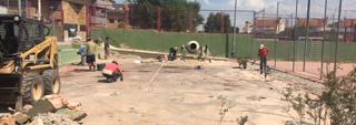 Torrejón de la Calzada: Inicio de las obras en la pista de pádel